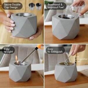 Indoor Fire Pit Tabletop Set with 4 Smores Sticks - Valentines Day Gifts - Smokeless Table Top Firepit - Smores Maker Tabletop Indoor Kit - Valentine's Couples Gift Ideas - Patio Portable Fireplace