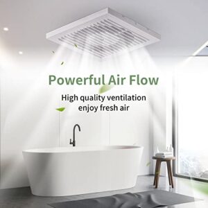 Hehou Bathroom Exhaust Fan 5.9 inch 188 CFM Spuer Quiet White Extractor Fan,Powerful Ceiling or Wall-Mount Ventilation Fan for Bathroom Bedroom Garage Office