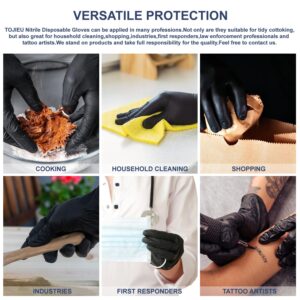 TOJIEU Disposable Nitrile Gloves - Versatile, Powder-Free, Latex-Free Cleaning Gloves for Household Use Medium-100pc