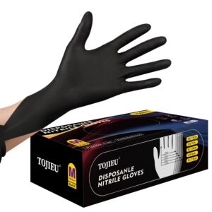 TOJIEU Disposable Nitrile Gloves - Versatile, Powder-Free, Latex-Free Cleaning Gloves for Household Use Medium-100pc