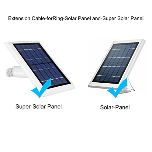 Prestantious Power Extension Cable for Ring Solar Panel and Super Solar Panel, 3.5mm DC Power Extension Cord, DC Extender Wire 12FT Power Extension Cable Compatible with Solar Panel, 2-Pack