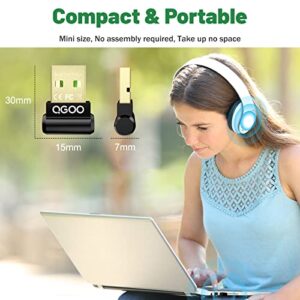 USB Bluetooth 5.3 Adapter for Desktop PC, Really Plug & Play Mini Bluetooth EDR Dongle Receiver & transmitter for Laptop Computer Headphones Keyboard Mouse Speakers Printer Windows 11/10/8.1