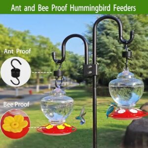 40 Ounces Hummingbird Feeder,Hummingbird Feeders for Outdoors Hanging,Plastic Humming Birds Feeders for Outside with 6 Feeding Perch Red