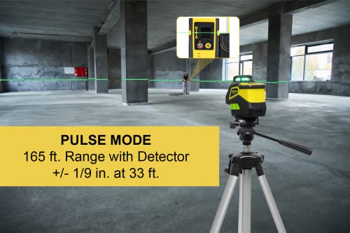 Firecore 360° Self Leveling Laser Level with Tripod, Green Cross Line Laser Level with Plumb Dots Laser Tool and Adjustable Brightness Technology - Magnetic Bracket&Carry Pouch Included