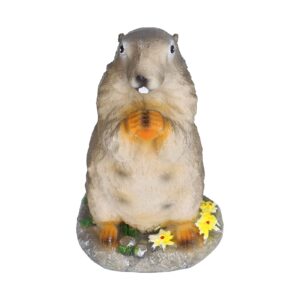groundhog small ornaments, cute animal model ornaments micro landscape props bonsai ornaments resin crafts suitable for outdoor garden