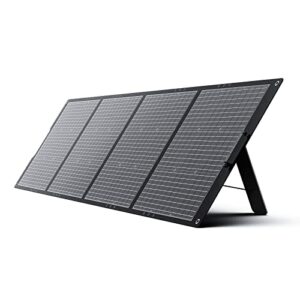 growatt 200w portable solar panel for power station, 24v foldable solar charger with adjustable kickstands, universal connector, water & dustproof for outdoor camping rv off grid system