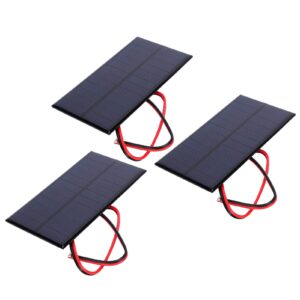 3pcs dc 6v 1w solar panel cell power module polycrystalline silicon solar panel with 30cm cable charger solar power bank external battery pack for low power electrical,solar panel, solar panel,