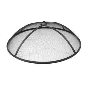 36inch round fire pit spark screen cover,outdoor patio mesh firepit screens,heavy duty steel domed fire pit ember guard with handle