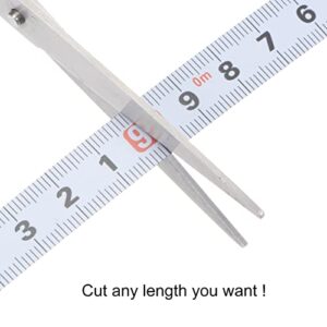 HARFINGTON 2pcs Self Adhesive Tape Measure 300cm Metric Right to Left Read Sticky Measuring Tape Steel Workbench Ruler, White
