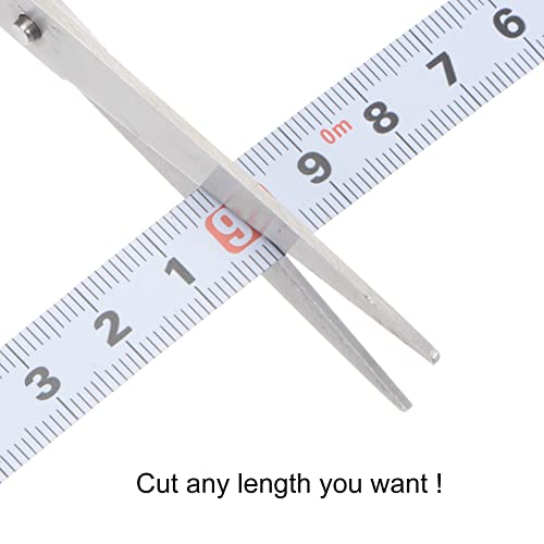 HARFINGTON 2pcs Self Adhesive Tape Measure 300cm Metric Right to Left Read Sticky Measuring Tape Steel Workbench Ruler, White