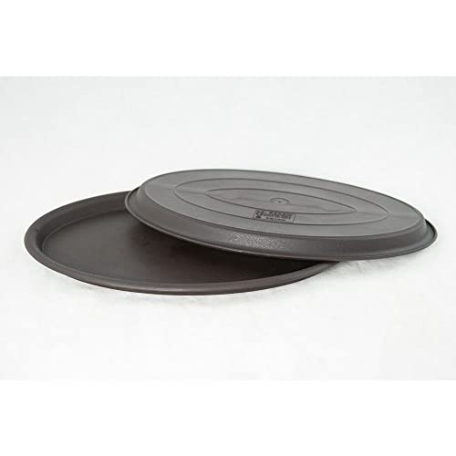 2 Pcs Oval Plastic Humidity/Drip Tray for Bonsai Tree 9"x 6.25"x 0.5" - Brown