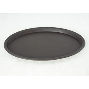 2 Pcs Oval Plastic Humidity/Drip Tray for Bonsai Tree 9"x 6.25"x 0.5" - Brown