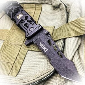 new 9" military tactical us army spring open assisted folding combat pocket knife camping outdoor pro tactical elite knife blda-0687