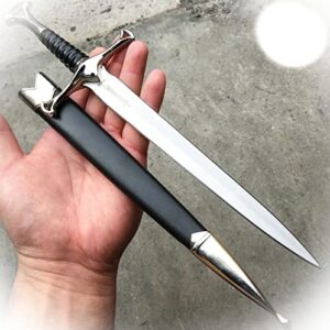 new 13" medieval stainless steel dagger german style knife blade w/ sheath new camping outdoor pro tactical elite knife blda-0631