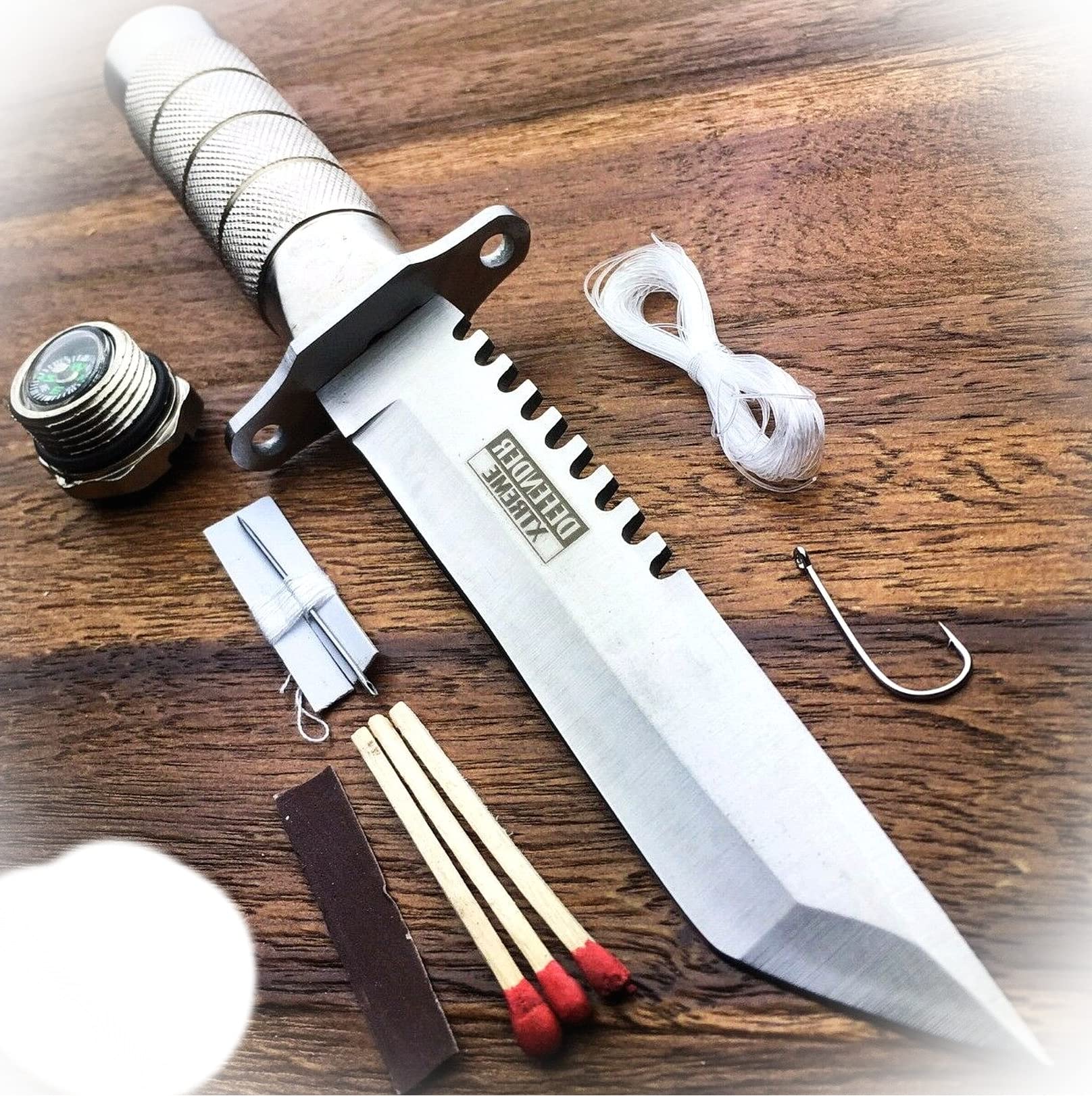 New 8.5" Tactical Fishing Hunting Knife w/ Sheath Survival Kit Bowie Camping Tool Camping Outdoor Pro Tactical Elite Knife BLDA-0446