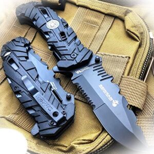 new 9" m-tech marines assisted spring open tactical rescue folding pocket knife camping outdoor pro tactical elite knife blda-0657