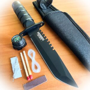 new 8.5" camping fixed blade fishing hunting knife bowie w sheath survival kit new camping outdoor pro tactical elite knife blda-0279
