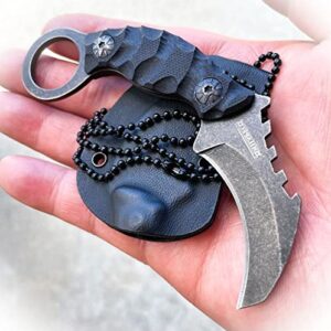 new milspec everyday carry military fixed blade neck knife karambit blade w/ sheath camping outdoor pro tactical elite knife blda-0045
