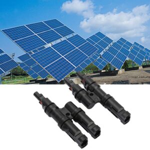 FTVOGUE 1 Pair T Type Branch Solar Panel Adapter 2 in 1 Parallel Connector Cable Splitter