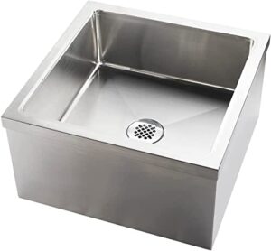 commercial stainless steel floor mop sink 19" x 22" x 12"