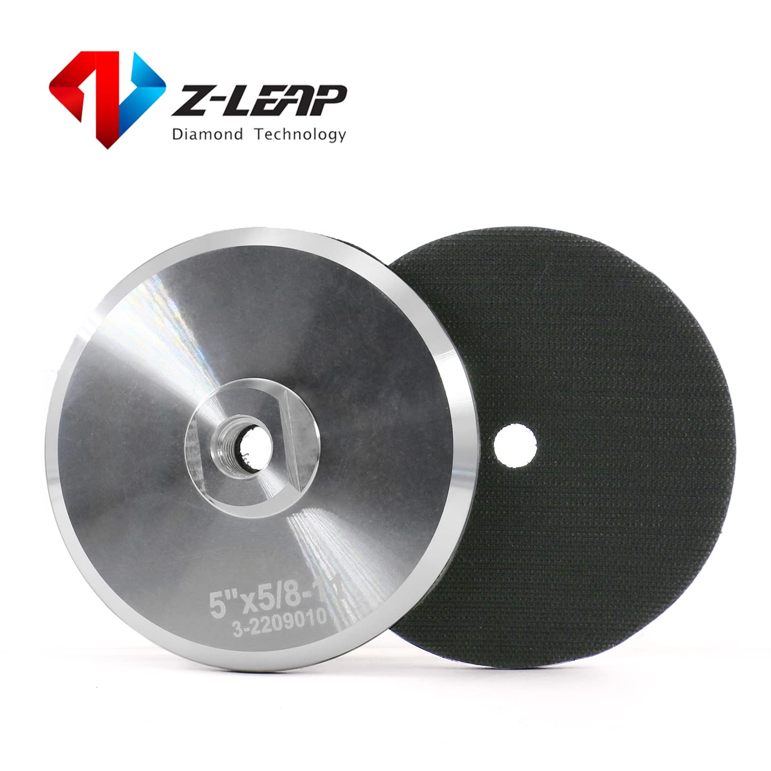 Z-LEAP Aluminum Backer Pad 5 Inch Back Holder for Grinder Sander Polishing Pads Stone Arbor 5/8" 11