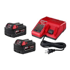 m18 18-volt lithium-ion xc starter kit with two 5.0ah batteries and charger