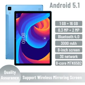 Tablet All-new Fire, 8-inch HD Display Octa-core Processor Android Tablet, 1GB RAM and 16GB ROM, TF Expansion Support Built-in WiFi Blue-tooth GPS Tablet, Dual Camera, 3000 MAH (Blue)