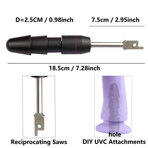 Adapter for Reciprocating Saw Machines Fit More Models Connector, DIY Attachments Machine (black 2.5cm UVC connector)