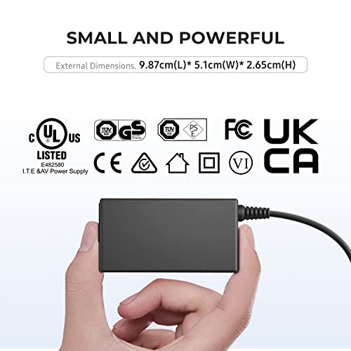 CASIMY 12V AC Adapter Compatible with PAXCESS Rugged330 Rugged 330 Capacity 330W Portable Camping Generator Power Station Rockpals BALDR Baldr330 330W Portable Solar Generator Power Supply Charger