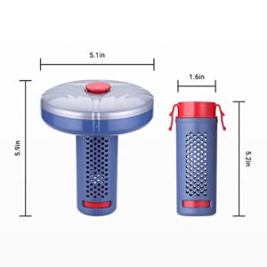 INKBIRDPLUS Mini Chlorine Floater Dispenser, Chlorine Floater 1 Inch Tablet for Chlorine & Bromine, for Bromine Floater Hot Tub, Spa Chlorine Floater, Small Pool Chlorine Floater, 6 Flow Control