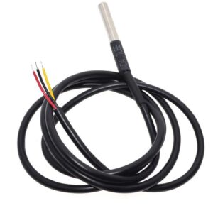 DS18B20 Temperature Probe 5PCS,Sumklin DS18B20 Temperature Sensor Module Waterproof Digital Thermal Probe 1M Length