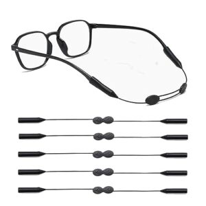 caigaic glasses strap 5 pcs, no tail anti-slip adjustable sports sunglasses strap eyeglasses strap for men women