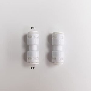 Decohomeforu 1/4" Quick Connect Water Purifiers Tube Fittings for RO Water Reverse Osmosis System & Water Filters, (Ball Valves+Y+L+I+T Type+Locking Clips)+5 Meters(16 feet) White Tubing Hose Pipe
