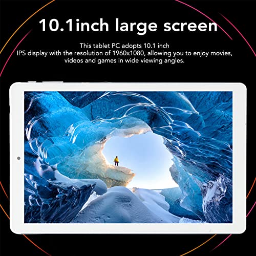 Tablet 10.1 Inch, Android Tablet 6GB 128GB MT6592 8 Cores HD Touchscreen Tablets, Front 5MP Rear 13MP Camera 2.4G 5G Dual Band Tablet (US Plug)