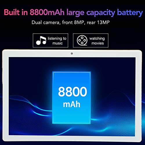 Portable Tablet, ROM 256GB Tablet 100 to 240V for Office for Children (US Plug)