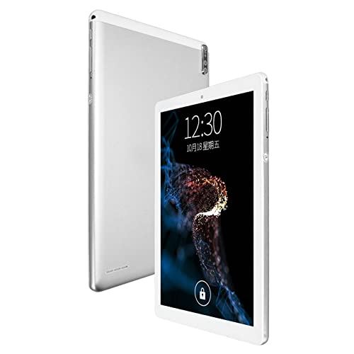 Silver Tablet, HD Tablet IPS Display 13MP Camera 100240V (US Plug)