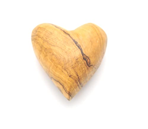 Handmade Wooden Hearts, Set of Two Olive Wood Carved Hearts from the Holy Land, Carved Wood Hearts for gifts Anniversary Valentine Gift, Loss Love, Wooden Hearts for Wedding, Wood Heart Décor