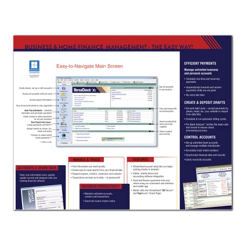 VersaCheck X9 Enterprise 2023 – 100 User Finance and Check Creation Software