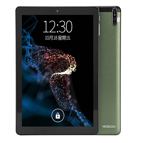 10.1 Inch Tablet for Android 11 Green,MT6592 8 Cores CPU,6GB 128GB Memory,5MP/13MP Dual Camera,1960x1080 IPS HD Screen,Dual Band WiFi,Supports Dual SIM Cards(us)