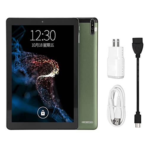 10.1 Inch Tablet for Android 11 Green,MT6592 8 Cores CPU,6GB 128GB Memory,5MP/13MP Dual Camera,1960x1080 IPS HD Screen,Dual Band WiFi,Supports Dual SIM Cards(us)