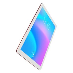 DAKR HD Tablet, Red 10.1in Tablet 1960x1080 IPS for Studying (EU Plug)