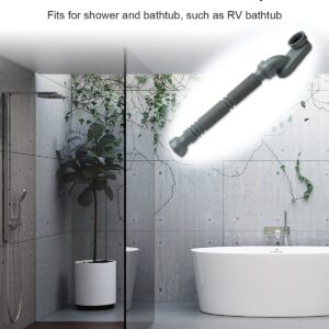 Nahntaipy Low Profile 1 1/2 P Trap Bathtub Shower Drain Pipe, Flat P Trap Freestanding Tub Drain for Bath