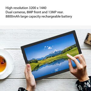 10.1 Inch Tablet, 3200x1440 MTK6889 CPU ROM 256GB Dual SIM Dual Standby 4G Calling Tablet for Home (Iron Grey)