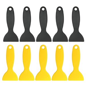 10pcs plastic spatula paint scrapers, flexible resin scraper putty knife air bubble remover sticker installation tool for 3d printing resin removal spackling patching decal