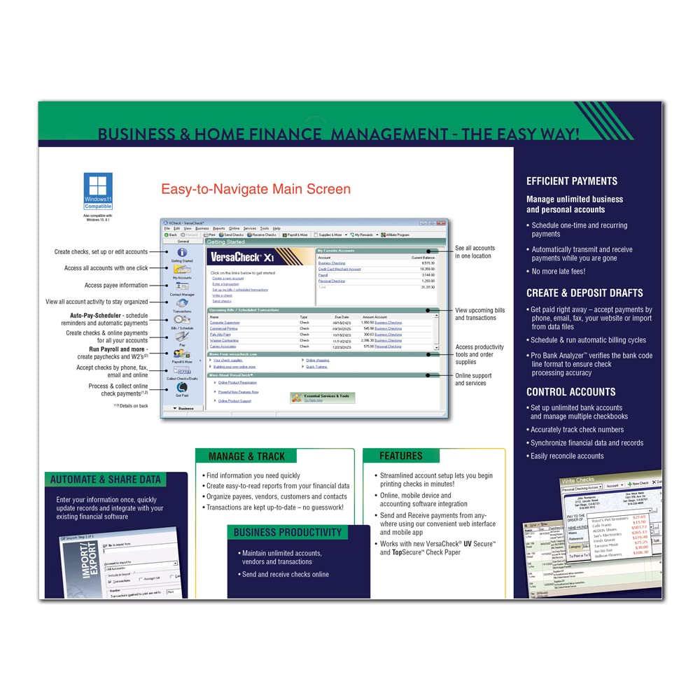 VersaCheck X1 2023 for QuickBooks - Finance and Check Creation Software