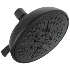 delta faucet 8-spray touch-clean matte black shower head, delta shower heads, showerhead, shower head black, 2.5 gpm water flow, matte black 75898bl