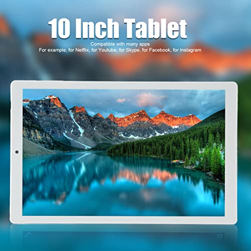 10 Inch Tablet Night Reading Mode 3GB 64GB 6000mAh High Capacity Battery 3 Card Slots 8 Core Tablets Fast Charging with WiFi 3G for Kids on The Go (US Plug)