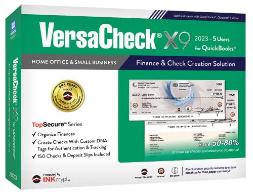 VersaCheck X9 2023 for QuickBooks – 5 User Finance and Check Creation Software