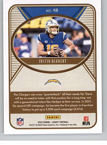 2022 Panini Legacy #48 Justin Herbert Los Angeles Chargers Football