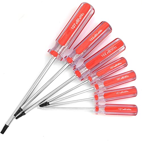 Triangle Screwdrivers Set 7 Sizes 1.4mm 1.8mm 2.0mm 2.3mm 2.7mm 3.0mm 4.2mm, SKZIRI 7in1 Triangle Screwdriver Tool Kit for Fixing Electronic Toys Household Electrical Appliances Repairs